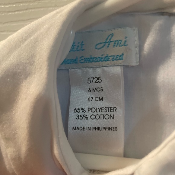 PETIT AMI Blue & White Romper EUC Worn once for pictures. 6 months‎ - Picture 2 of 7